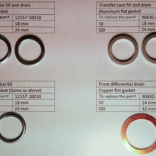 Differential and Transmission Drain Plug Crush Washers Gaskets Fits for Toyota 4runner Tacoma Tundra FJ cruiser Land Cruiser, Replacement for the part# 12157-10010 90430-24003 90430-18008