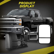 OCPTY Pair Set Power Adjusted Heated View Towing Mirrors for 1999 2000 2001 2002 for Chevy for GMC Silverado Sierra for Chevy for GMC Suburban Tahoe Yukon XL Yukon Black Tow Mirror