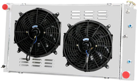 Primecooling 52MM 3 Row Core Aluminum Radiator +2X12