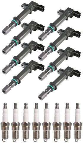 ENA Ignition Coil and Spark Plug Set of 8 Compatible with 2000-2007 Dodge Ram 1500 Durango Dakota & Jeep Grand Cherokee UF270