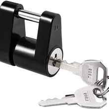 CZC AUTO Black Trailer Hitch Coupler Lock, Dia 1/4 Inch, 3/4 Inch Span for Tow Boat RV Truck Car's Coupler (1 Pack, Black)