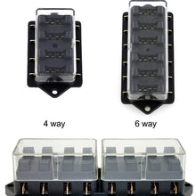 Universal 4Way/ 6Way/ 8 Way Fuse Box Holder Fuse Block with 8 Standard Fuses for Car Truck Boat Vehicle 12V/24V/32V (Color : Multi)