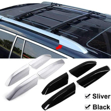 4pcs Silver Black Roof Rack Rail End Cover Shell Replace for Toyota Highlander XU40 2008 2009 2010 2011 2012 2013 (Silver)