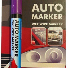 Car Paint Marker Pens Auto Writer Purple Violet - All Surfaces, Windows, Glass, Tire, Metal - Any Automobile, Truck or Bicycle, Water Based Wet Erase Removable Markers Pen
