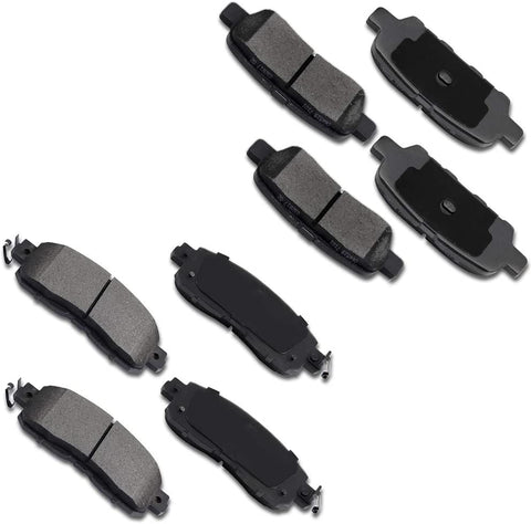 Ceramic brakes Pads,OCPTY Quick Stop Front Rear Brake Pad fit for 2014-2017 Nissan Altima SL,2014-2017 Nissan Altima S,2014-2017 Nissan Altima SV,2016-2017 Nissan Altima S