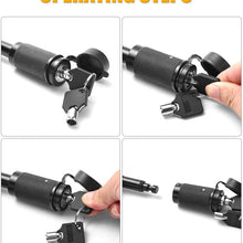 MICTUNING Heavy Duty 5/8 inches Trailer Hitch Lock - Upgraded Plum Blossom Lock Core Hitch Pin with 2 Keys and Rubber Cap for Class III, IV Hitch Receiver