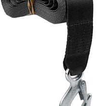 CarBole Trailer Winch Strap 2" x 20' with Safety Snap Hook 10000 lbs Black