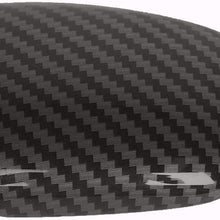 ToolEpic for Dodge Challenger Charger Durango Accessories 2015-2020 - Gear Shift Knob Trim Cover- ABS Plastic with Carbon Fiber Paint Surface, Perfect for Decoration - White Clearcoat