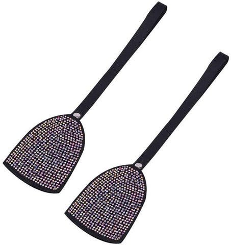 2PCS Crystal Diamond Car Back Seat Hidden Hook Headrest Hanger, Bling Bling Luster Crystal Diamond Car Decor Accessories for Women (Seatback-Hooks-2pcs)