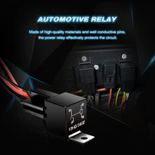 Nilight 16AWG DT Connector Wiring Harness Kit LED Light Bar 12V On Off Switch Power Relay Blade Fuse for Off Road Lights LED Work Light-2 Leads,2 Years Warranty