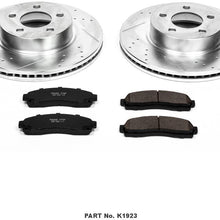Power Stop K1923 Front Brake Kit with Drilled/Slotted Brake Rotors and Z23 Evolution Ceramic Brake Pads
