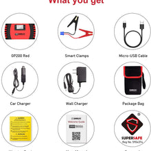 GOOLOO 1500A Peak 20800mAh SuperSafe Car Jump Starter with USB Quick Charge 3.0 (Up to 8.0L Gas, 6.0L Diesel Engine) 12V Auto Battery Booster Portable Charger Power Pack Built-in Smart Protection