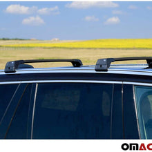 OMAC Roof Rack Cross Bars Luggage Carrier Black 2 Pcs Fits BMW X5 E70 2007-2013 | Aluminum Black Cargo Carrier Rooftop Luggage Crossbars