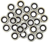 X AUTOHAUX 25pcs 9x16x2mm G1/8 BSP Car Engine Oil Drain Crush Flat Bonded Washer Seal Gaskets