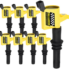 Motovecor Ignition Coil Pack DG511 Straight Boot 15% More High Energy for Ford F150 F-150 F250 Expedition Explorer Mustang Lincoln Mercury 5.4L 4.6L 6.8L V8 V10 with DG511 C1541 FD508 - Upgrade 8Pack