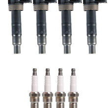 ENA Set of 4 Ignition Coils and 4 Platinum Spark Plugs Compatible with 2007-2017 Hyundai Santa Fe & 2006-2010 Hyundai Sonata UF546