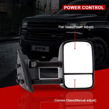 TUPARTS Tow Mirrors Fits For 2007-2014 Chevy Tahoe,GMC Yukon/Yukon XL Denali Towing Mirrors Power Heated No Turn Signal Light Black Textured Manual Telescoping