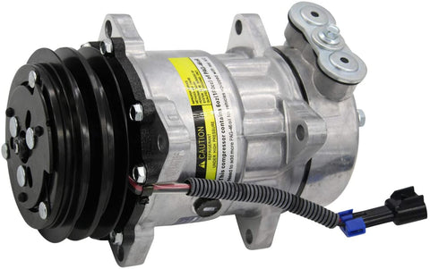 Freightliner Kenworth Peterbilt Sanden Type AC Compressor with Clutch 4041