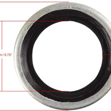 X AUTOHAUX 10pcs 19x28x3mm G1/2 BSP Car Engine Oil Drain Crush Flat Bonded Washer Seal Gaskets