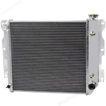 CoolingSky 4 Row Full Aluminum Radiator +Fan Shroud Combo for 1987-2006 Jeep Wrangler TJ YJ W/Chevy V8 Engine SWAP