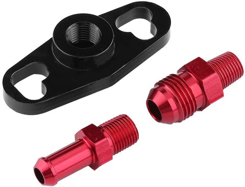 Qiilu Car Fuel Rail Adapter, Fuel Rail Pressure Regulator Adapter Perfect Matching with Fittings for Toyota Nissan