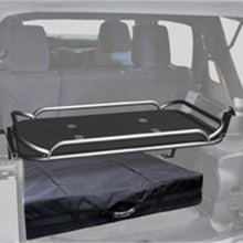 RAMPAGE PRODUCTS 86623 Rear Fold-Up Storage Rack, Interior Mount, Fold Up, for 2007-2018 Jeep Wrangler JK 4-Door Unlimited, Black Powder Coat Finish