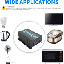 WZRELB RBP80012VCRT 800W 12V 120V Pure Sine Wave Solar Power Inverter with Remote Control Switch