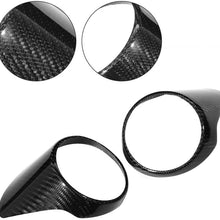 KIMISS 1 Pair Carbon Fiber Rear Air Conditioning Vent Cover Trim Fit for Alfa Romeo Giulia 17-19