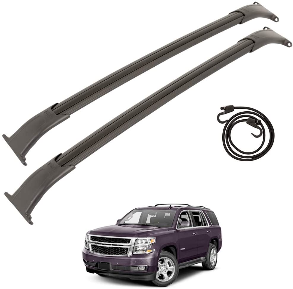 TUNTROL Roof Rack Cross Bars Fit for 2015 2016 2017 2018 2019 2020 Chevrolet Suburban & Tahoe, GMC Yukon & Yukon XL, Cadillac Escalade & Escalade ESV