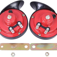 Gazechimp 2Pcs 12V Loud Car Truck 120DB Single-Tone Snail Electric Air Horn Universal