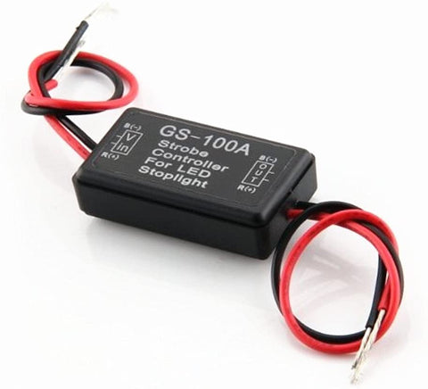 Qiorange Flash Strobe Controller Flasher Module for LED Brake Tail Stop Light 12-16V