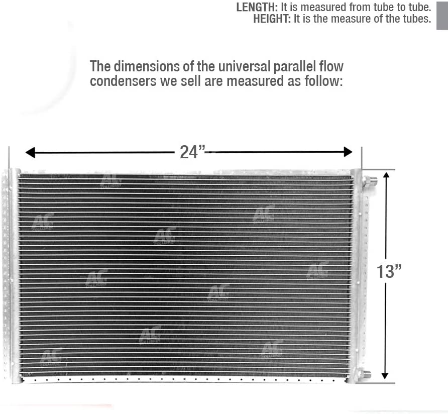 CLIMAPARTS CNFP1324 A/C Universal Condenser Parallel Flow 13 x 24 O-ring #6#8