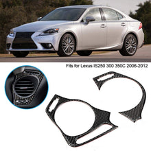 Gorgeri Air Outlet Trim,2pcs Carbon Fiber Left Right Air Vent Outlet Trim Cover Fits for Lexus IS250 300 350C 2006-2012
