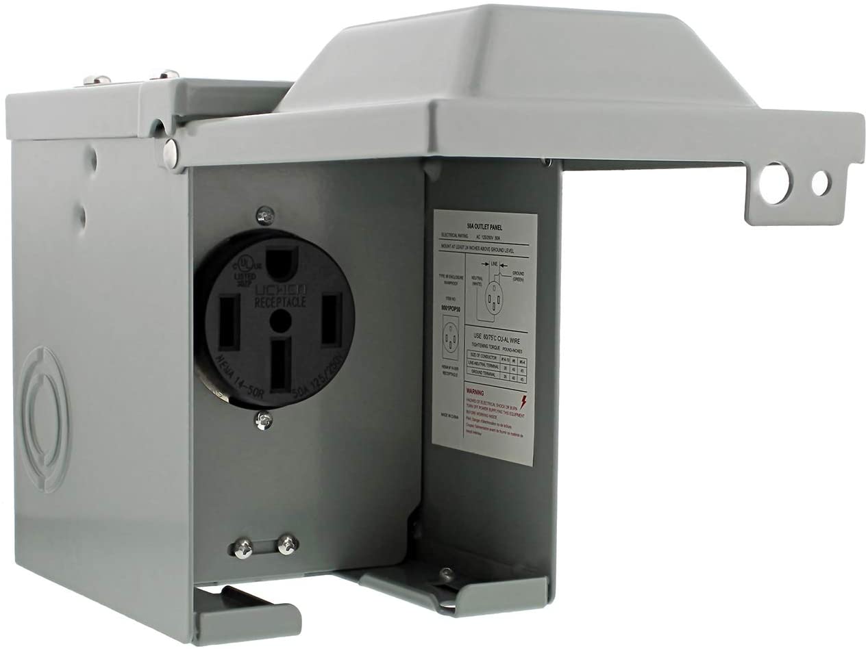 Dumble RV Sub Panel - Electrical Panel Outlet 50 Amp - Power Circuit Breaker Box Weatherproof Breaker Panel for Camper