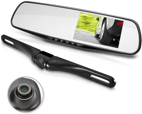Dual Dash Cam Car Backup Camera | Car Recorder | Blackbox DVR | Rear Camera | Loop Security Camera | Waterproof Night Vision | Audio Recorder W Microphone | Micro SD Card | Full Color - HD 1080p- Pyle