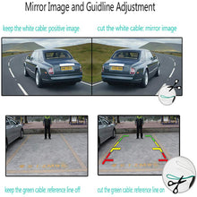 Backup Camera for Car HD 12 LED Wide View Angle 2-in-1 Universal Rear View Reverse Camera 2 Installation Options Removable Guildlines 12V only
