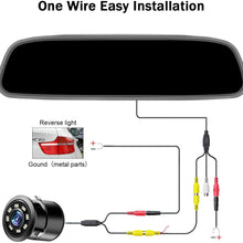 Niloghap HD 720P Backup Camera with 4.3'' Mirror Monitor for Cars,IR Night Vision with Dynamic Trajectory Guide Line Reverse Camera for Car Pickup Truck SUV RV Van