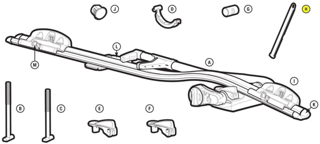 Thule Car Rack Replacement Wheel Strap - 8536512