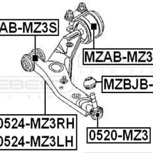FEBEST MZAB-MZ3S Front Control Arm Bushing