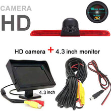 HD IP68 1280pixels Third Roof Top Mount Brake Lamp Reverse Rear View Backup Camera Angle and Distance Adjustable Night Vision for V W T6 Caravelle Bus Transporter MPV SUV (Camera+7" Monitor)