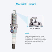 Vplus 4PCS Iridium Spark Plug, Replaces# 93501, LKAR7BIX-11S