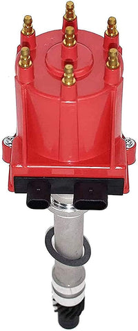 A-Team Performance OEM Distributor 4.3L V6 TBI EFI Compatible With GMC Chevy 262 1985-199 6 Cylinders Blazer S10 S15 Jimmy Sonoma C K Truck Pontiac, Red Cap