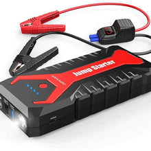 DBPOWER 2000A 20800mAh Portable Car Jump Starter (up to 8.0L Gas/6.5L Diesel Engines) Auto Battery Booster Pack with Dual USB Outputs, Type-C Port, and LED Flashlight