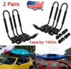 Nisorpa Universal J-Bar Rack 2 Packs HD Kayak Carrier Canoe Boat Surf Ski Roof Top Mounted on Car SUV Crossbar