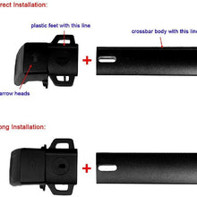 IRONWALLS 2PCS Roof Racks Crossbars Cargo Load Bars Aluminum Black for Jeep Patriot 2007-2017 with Vertical Side Bars