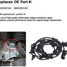WMPHE 2 PCS Front Left & Right Compatible with ABS Wheel Speed Sensor Jeep Wrangler 3.6L 3.8L 2007-2017 Replace OE # 68003281AC 68003281AA