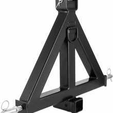 Happybuy Heavy Duty 3 Point 2 Inch Drawbar Stabilize Steel Drawbar Pull 3 pt Tractor Trailer Hitch Receiver 3 Point Trailer Receiver 1 Tractor Tow Hitch Drawbar