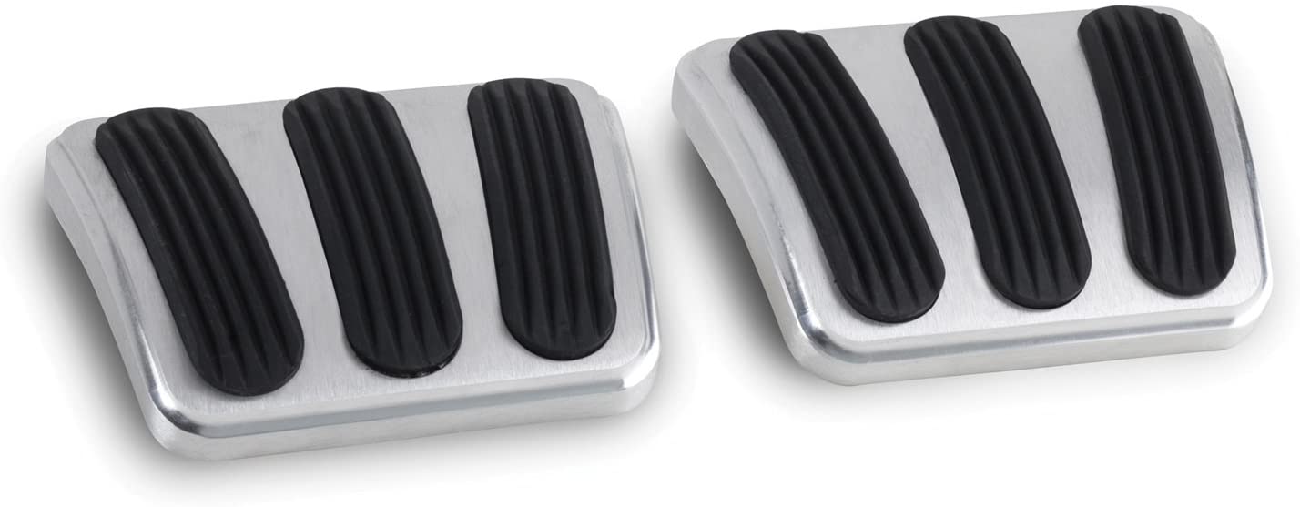 Lokar BAG-6132 Billet Aluminum Curved Brake/Clutch Pad with Rubber Insert - Pair