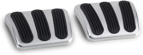 Lokar BAG-6132 Billet Aluminum Curved Brake/Clutch Pad with Rubber Insert - Pair