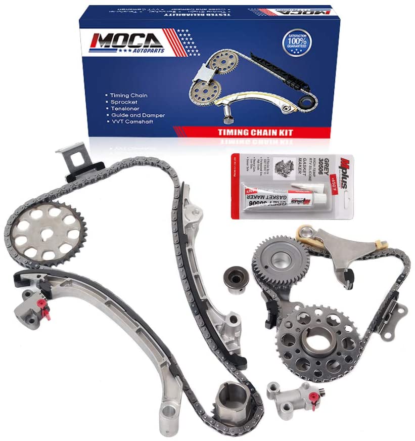 MOCA Engine Timing Chain Kit for 2005-2008 Toyota Hilux & 2005-2015 Toyota Tacoma & 2006-2009 Toyota Hiace & 2010 Toyota 4Runner 2.7L L4-2TRFE Design